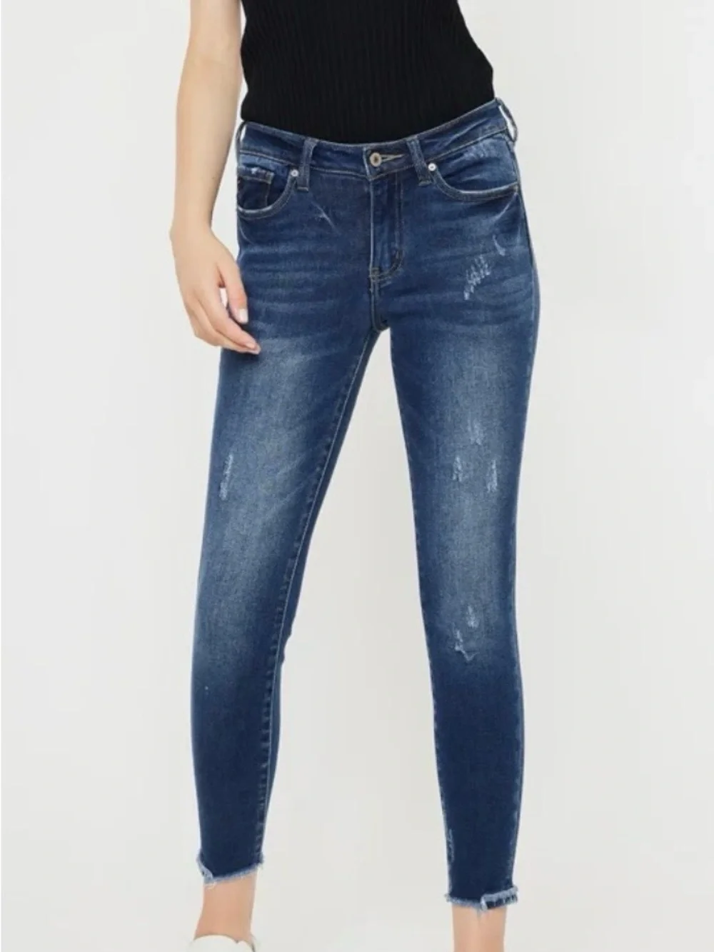 KanCan Dark Blue Ankle Skinny Jeans